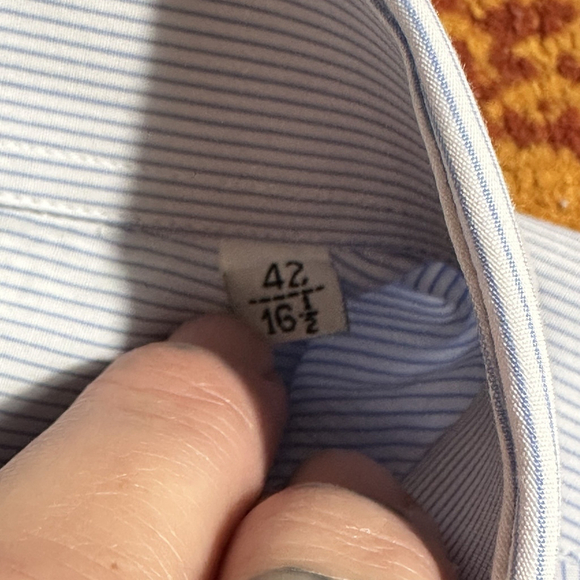 YSL Yves Saint Laurent Pour Homme Mens Dress Shirt Lot x2 Pink Blue 16.5 / 42 - Picture 7 of 15